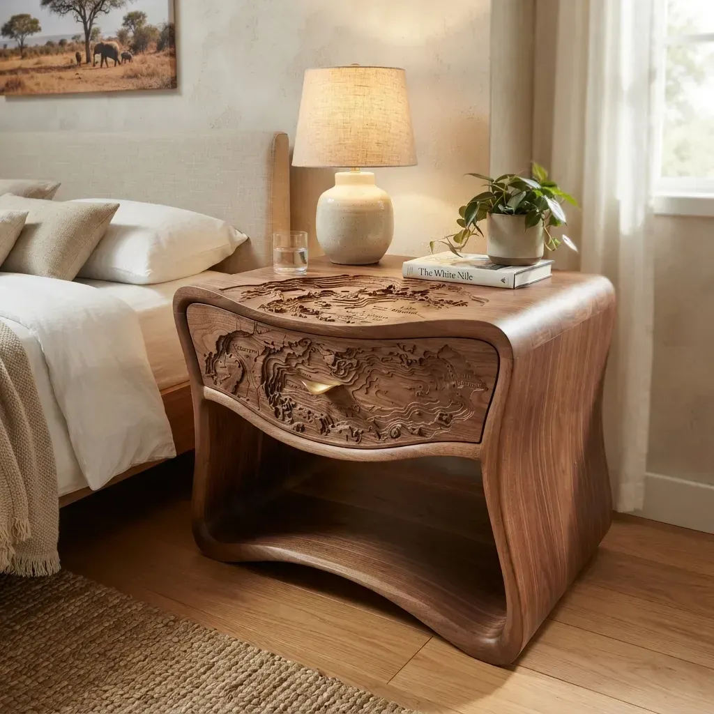 Wooden Nightstand Lake Victoria Home Decor